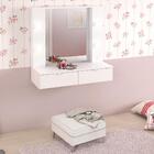 Penteadeira Camarim Suspensa Barbara Com Gavetas E Espelho Br