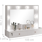 Penteadeira Camarim Suspensa Belmont Branca