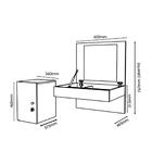 Penteadeira Camarim Suspensa Branca Azaleia Harmônica Móveis