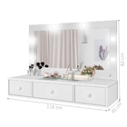 Penteadeira Camarim Suspensa Savi Led 3 Gavetas Com Banqueta