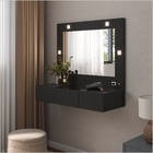 Penteadeira Camarim Suspensa Sofia Preto Acetinado