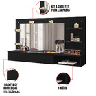 Penteadeira Camarim Suspenso Arlete Com Espelho 01 Gaveta 135