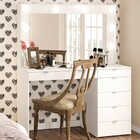 Penteadeira Camarim Top Model Para 8 Lâmpadas 7 Gavetas Branc