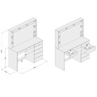Penteadeira Camarim Top Model Para 8 Lâmpadas 7 Gavetas Branc