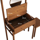 Penteadeira Camarim Vintage Maquiagem Escrivaninha Castanho L