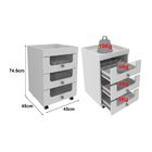 Penteadeira/carrinho De Maquiagem Com 3 Gavetas Multimóveis C