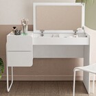 Penteadeira Columbia 2 Gavetas Com Espelho Branco – Politorno