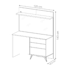 Penteadeira Com 3 Gavetas Diamantine Canela