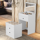 Penteadeira Com Banco Gaveteiro Multiuso Funcional Maquiagem