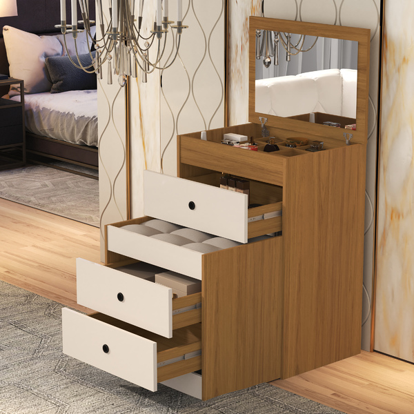 Penteadeira Com Banco Gaveteiro Multiuso Funcional Maquiagem