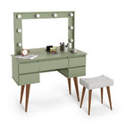 Penteadeira Com Banqueta 5 Gavetas Strass Patrimar