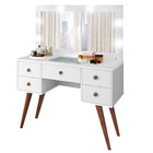 Penteadeira Com Colmeia Organizadora Arizona Branco Potente