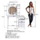 Penteadeira Com Espelho 04 Gavetas Proddy