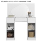 Penteadeira Com Espelho 133cm X 105cm Mimo Branco