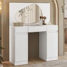 Penteadeira Com Espelho 133cm X 105cm Mimo Branco