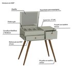 Penteadeira Com Espelho 1 Gaveta Retrô Cristal Off White