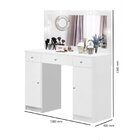 Penteadeira Com Espelho 3 Gavetas Realeza Branco