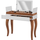 Penteadeira com Espelho Alice + Banqueta Alice