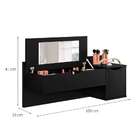 Penteadeira Com Espelho Anne Preta