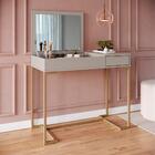 Penteadeira Com Espelho Basculante 1 Gv P1040 Pp Milani Store