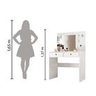 Penteadeira Com Espelho Camarim Led 2 Gavetas Ideal Moval Bra