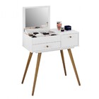 Penteadeira Com Espelho Cristal Branca