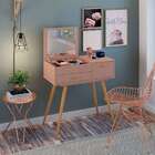 Penteadeira Com Espelho Cristal Rosé