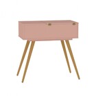 Penteadeira Com Espelho Cristal Rosé