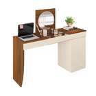 Penteadeira Com Espelho Crystal Freijó E Off White