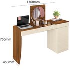 Penteadeira Com Espelho Crystal Freijó E Off White