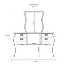 Penteadeira Com Espelho Duda Branca E Cumaru