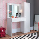 Penteadeira Com Espelho E Armário Multiuso Chanel - Genialfle