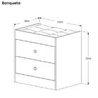 Penteadeira Com Espelho E Puff Olivia 3 Gv Preta