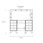 Penteadeira Com Espelho Eloa Off White