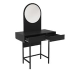 Penteadeira Com Espelho Holanda 2 Gavetas Preto - Politorno