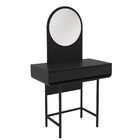 Penteadeira Com Espelho Holanda 2 Gavetas Preto - Politorno