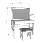 Penteadeira Com Espelho Jasmine Canela