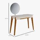 Penteadeira Com Espelho Jazz 1 Gv Off White