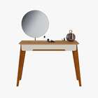 Penteadeira Com Espelho Jazz 1 Gv Off White E Nature