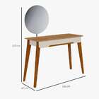 Penteadeira Com Espelho Jazz 1 Gv Off White E Nature