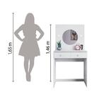 Penteadeira Com Espelho Led 2 Gavetas Melissa Branco