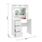 Penteadeira Com Espelho Lis Branca