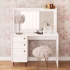 Penteadeira Com Espelho Luisiana Branca