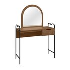 Penteadeira Com Espelho Mdf 1 Gaveta Oasis Preto/nature