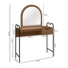 Penteadeira Com Espelho Mdf 1 Gaveta Oasis Preto/nature
