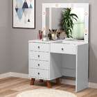 Penteadeira Com Espelho Mel Branca