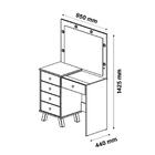 Penteadeira Com Espelho Mel Branca