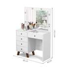 Penteadeira Com Espelho Mel Branca