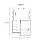 Penteadeira Com Espelho Mel Off White