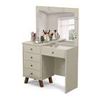 Penteadeira Com Espelho Mel Off White